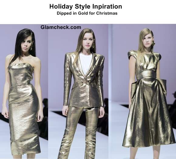 Christmas Dressing Shimmering Gold Outfits