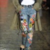 Colorful Patchwork Denim Jeans DKNY Spring 2014