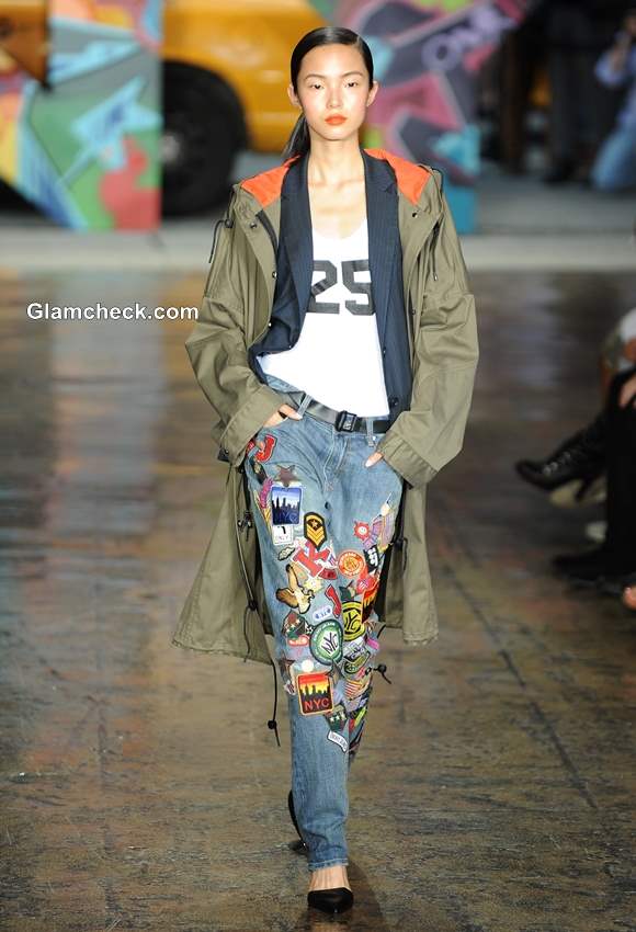 Colorful Patchwork Denims DKNY Spring 2014