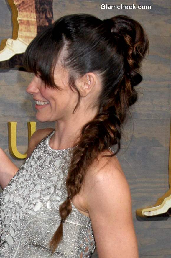 Evangeline Lilly High Ponytail Braid