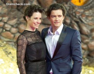 Evangeline Lilly and Orlando Bloom at The Hobbit- The Desolation of Smaug German Premiere