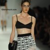 Monochrome Laser Cut Skirt Teamed with a Bralet by Michelle Smith S-S 2014