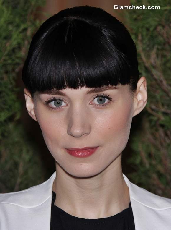 Rooney Mara Hairstyle Blunt Bangs