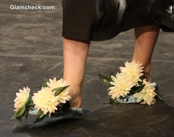 Floral footwear DIY Marktina Banozic Fashion Wardrobe show 2013