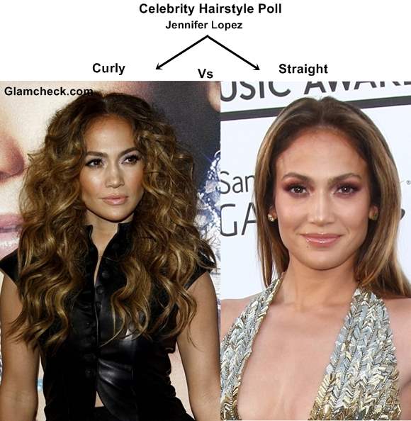 Jennifer Lopez Hairstyle Poll Curly vs Straight