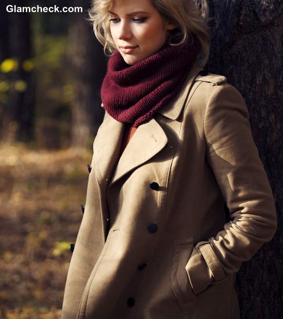 Neutral Double Breasted Coat for Women