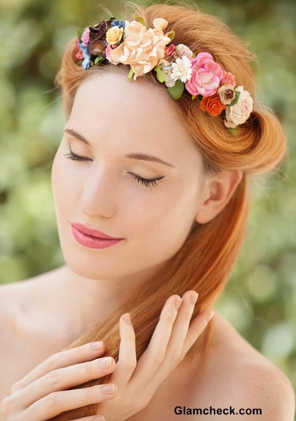 Flower Hairstyle for Valentines Day