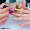 Shimmery Golden Nails DIY