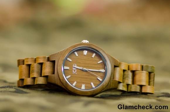 Fieldcrest Series Natural Green Wood Watches by Jord