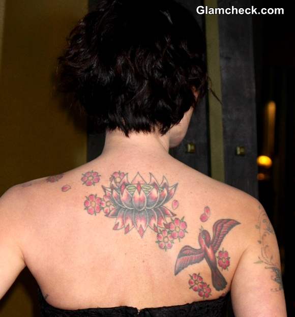 Lena Headey Back Tattoo