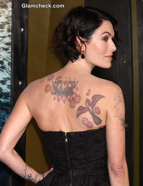 Lena Headey Shows Off Back Tattoo at 300 Rise of an Empire Premiere