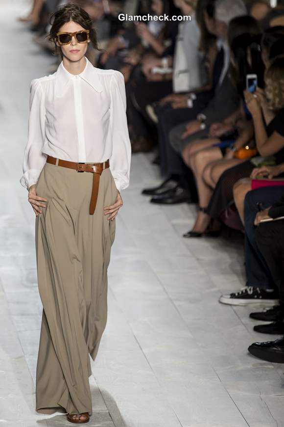 Wide-Legged Khaki Pants by Michael Kors Spring Summer 2014