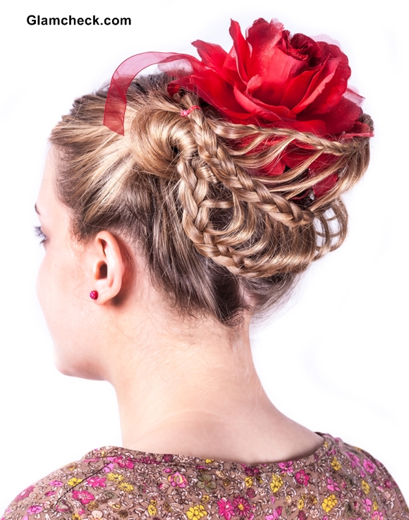 Braided hairstyles with flowers