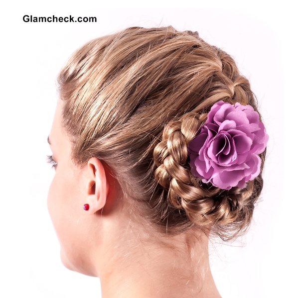 Intricate Braided hairstyles with flowers