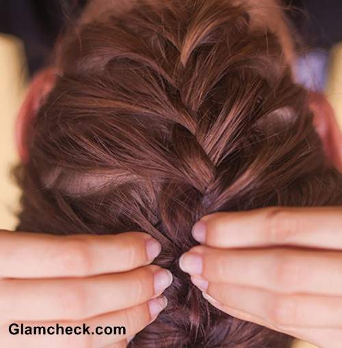 Front and Back French Braid Top knot Hairstyle