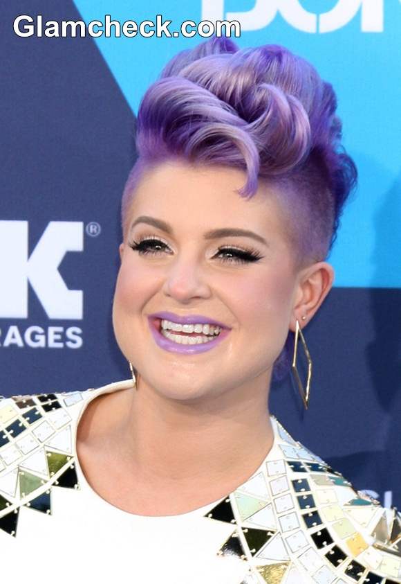 Kelly Osbourne 2014 Hair Color lilac- purple Mohawk