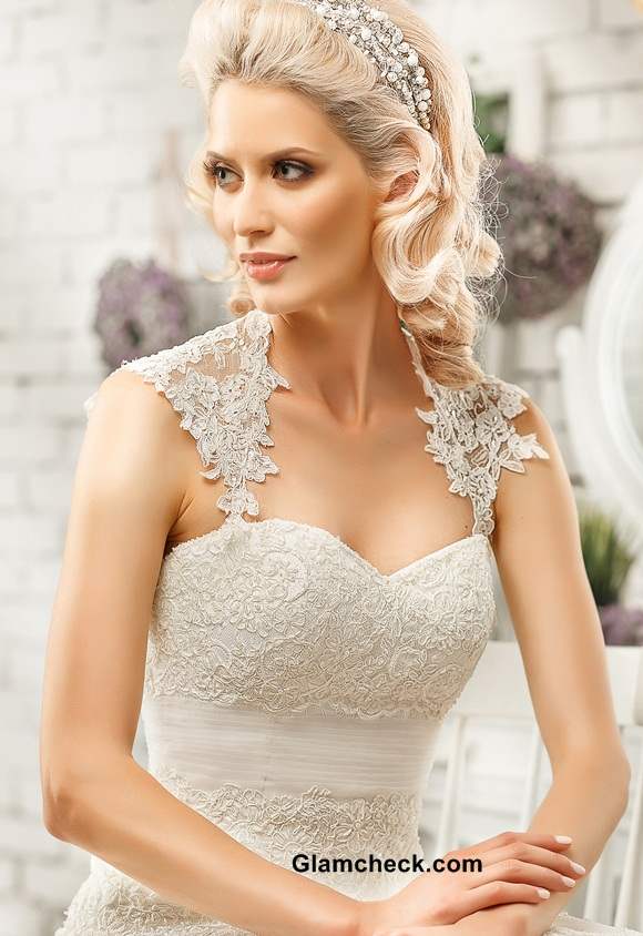 Queen Anne Neckline Bridal Gowns