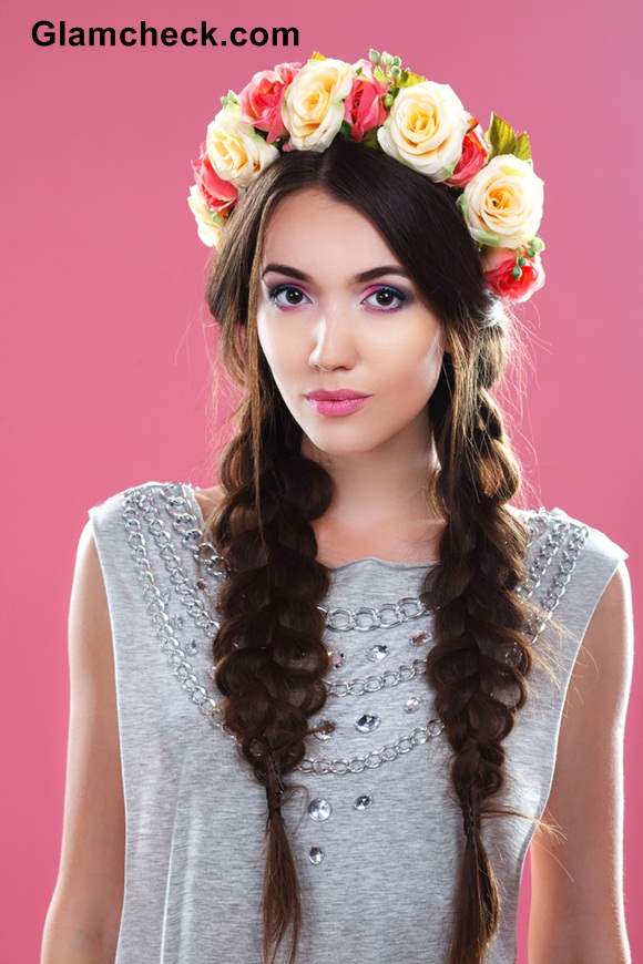 Flower Hairstyle with Braid Bohemian