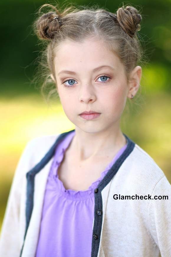 Multiple Mini Buns Hairstyle for Little Girls