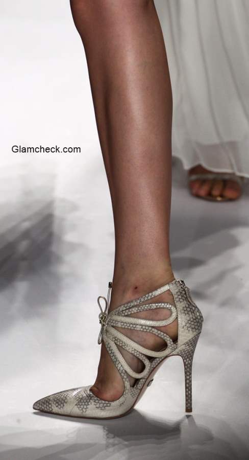 Footwear Petal Cutout Stilettos from Badgley Mischka Show at MBFW Spring 2015