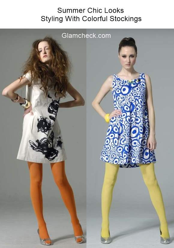 Summer Chic Looks - Styling With Colorful Stockings