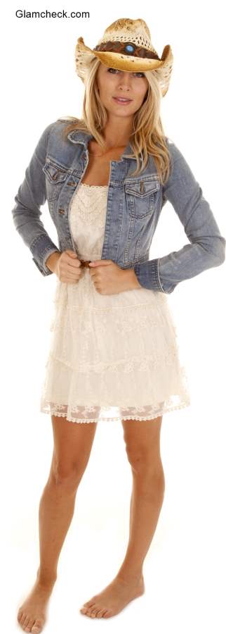 Little White Dress with Denim Jacket – Styling