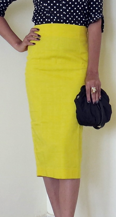 Yellow Pencil Skirt by Nineteen - Review and Styling Tips