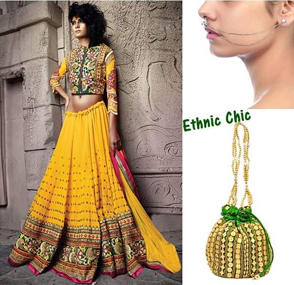 Ethnic Chic Look for Durga Puja