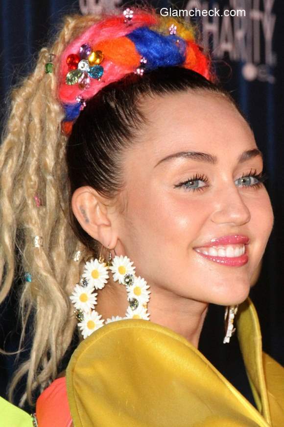 Flower Costume - Miley Cyrus beings flower power to the Hilarity for Charity