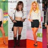 High Waist Black shorts with White Top