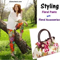 Style Floral Print Pants with Floral Acessories