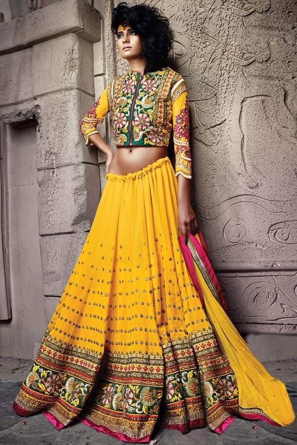 Yellow Lehenga by Hypnotex