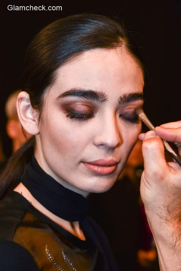 Brown Eye-shadow Makeup Trend Nicole Miller Fall 2015