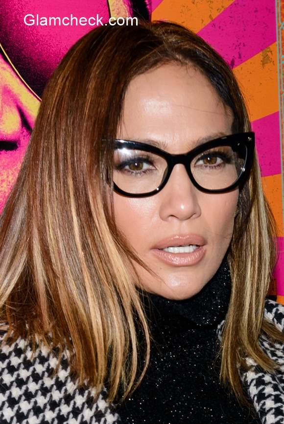 Geeky Glasses - Jennifer Lopez them to Rock the Kasbah premiere