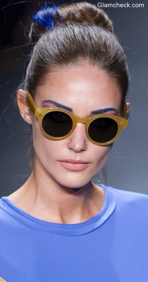 Colored Eyebrows Makeup – Georgine Spring 2016 for NYFW