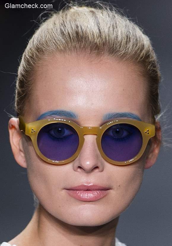 Colored Eyebrows Makeup – Georgine Spring 2016 for NYFW