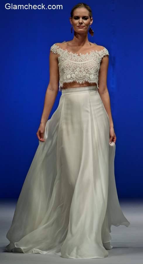 Runway Bridal Crop Top and Skirt Trend - Limor Rosen Fall-Winter 2016