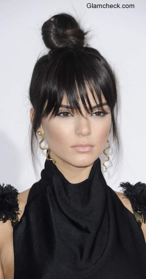 Top Knot Hairstyles Kendall Jenner