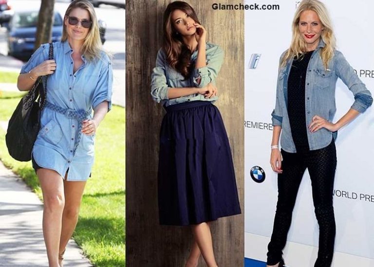 how to wear a denim shirt in summer