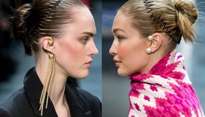Hair Trends 2018 -The Comb Headbands at Prabal Gurung FW 2018