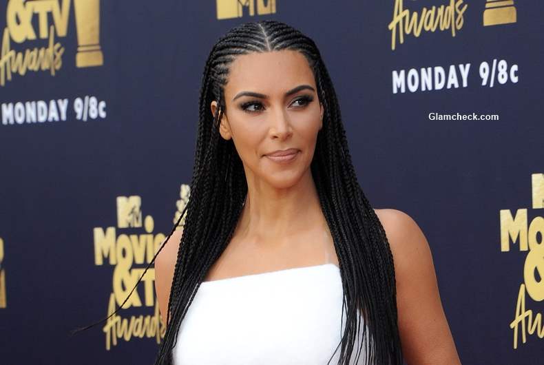 Kim Kardashian Cornrow Hairstyle