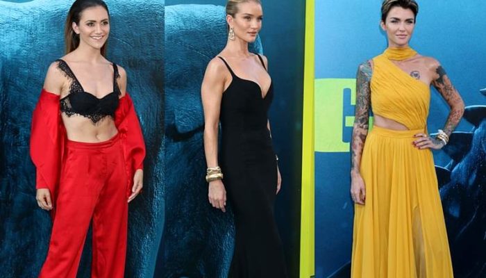 Celebs at the Los Angeles premiere of The Meg