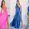 Victorias Secret Angels in Daring Thigh High Slit Gowns