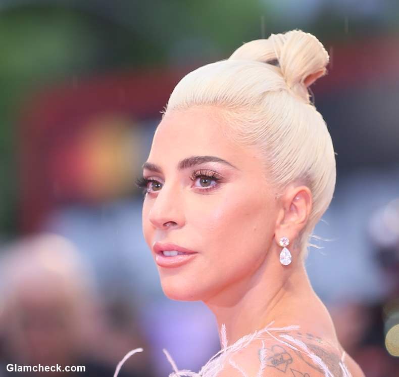 Lady Gaga Bun Hairstyle 2018 Venice Film Festival