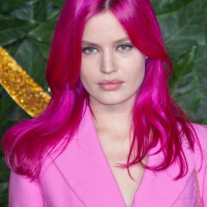 Georgia May Jagger Pink Hair Color at British fashion awards 2018