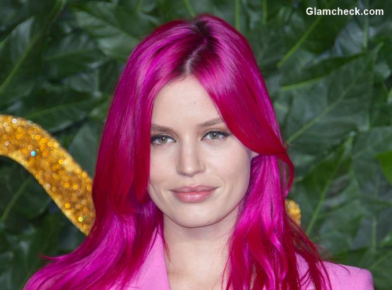 Georgia May Jagger Vibrant Pink Hair