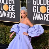Lady Gaga Blue hair at 2019 Golden Globe Awards