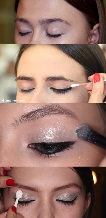 Silver Sparkly Eye Makeup Diy