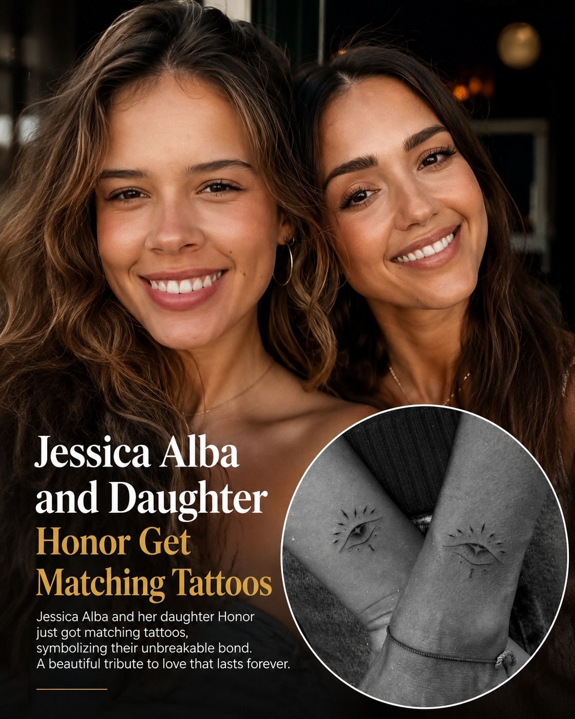 Jessica Alba Daughter Honor Matching Tattoos