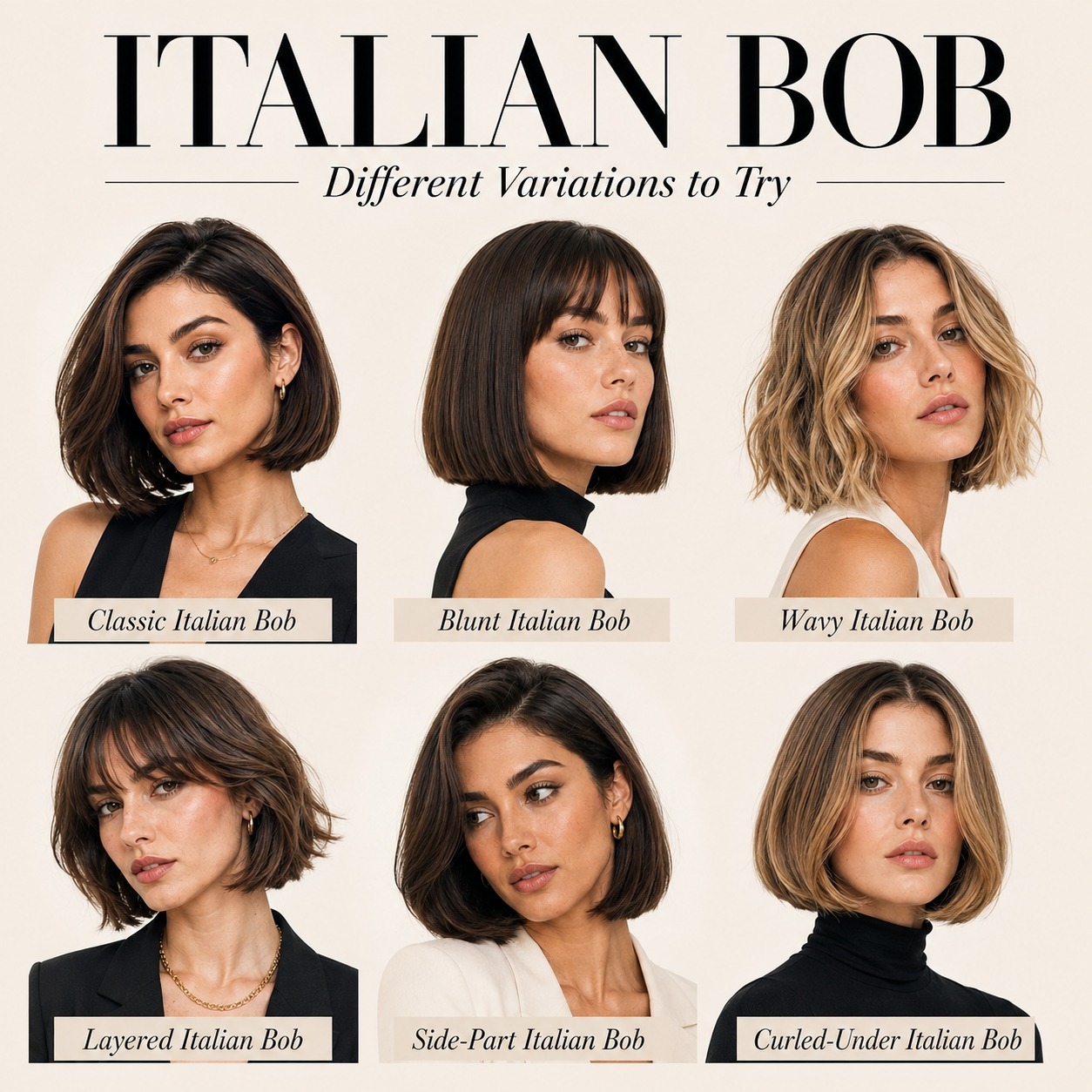 Variations of Italian Bob Haircut